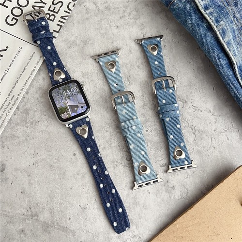 Cinturino donna denim pois - denim, a